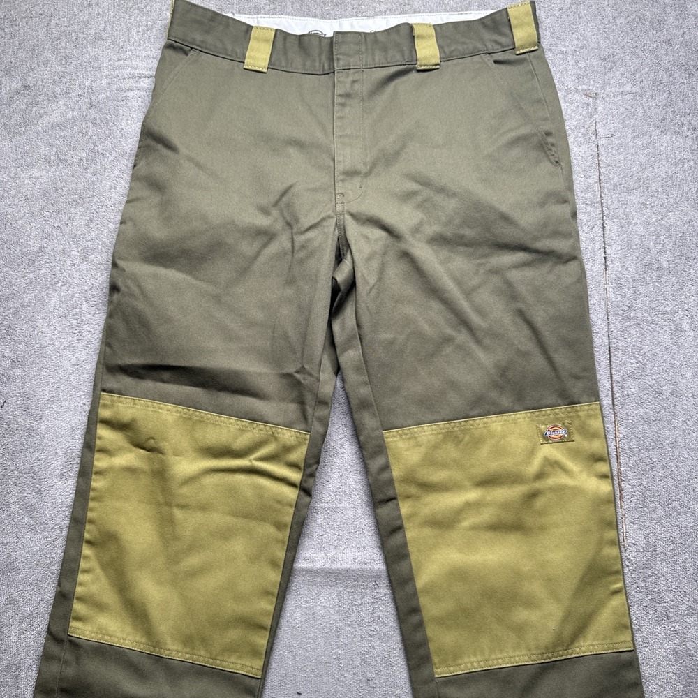 Dickies Olive Reinforced Work Pants 36x32 Slim Fit Utility‎ Skater Streetwear